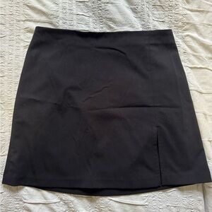 Aritzia Black Mini Skirt with Slit
